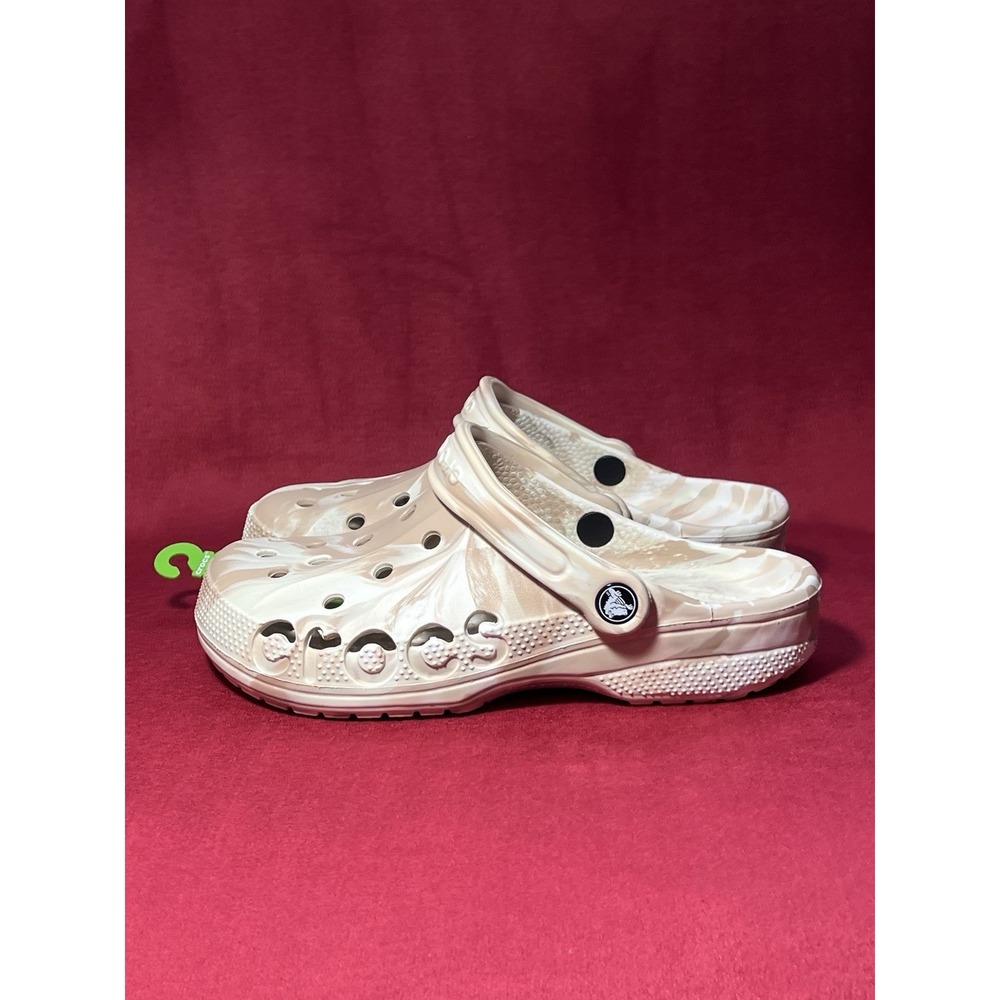 Crocs Baya Marbled Clog Chai Multi Tan Beige Unisex M6 W8 206935-2ZM NWT
